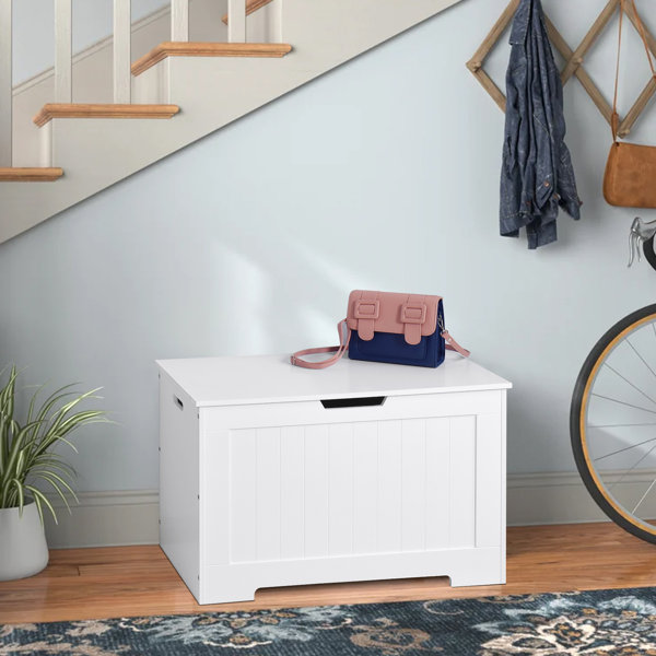 Latitude Run® Solid Wood Flip Top Storage Bench Wayfair